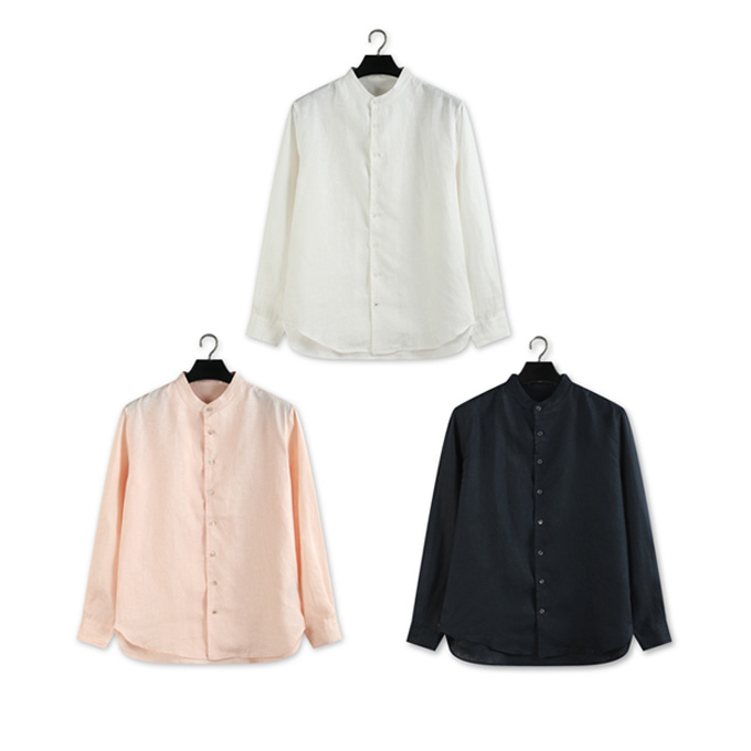loro piana elia stand-collar linen shirt